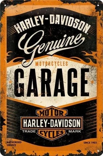 Kovinski znak Harley-Davidson - Garage