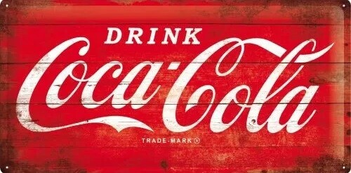 Metallikyltti Coca-Cola - Logo Red