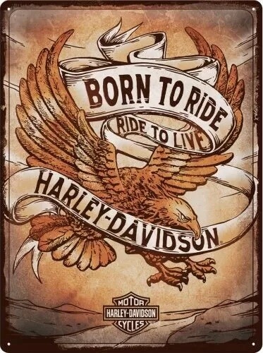 Μεταλλική πινακίδα Harley-Davidson - Born to Ride