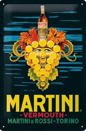 Μεταλλική πινακίδα Martini Vermouth Grapes