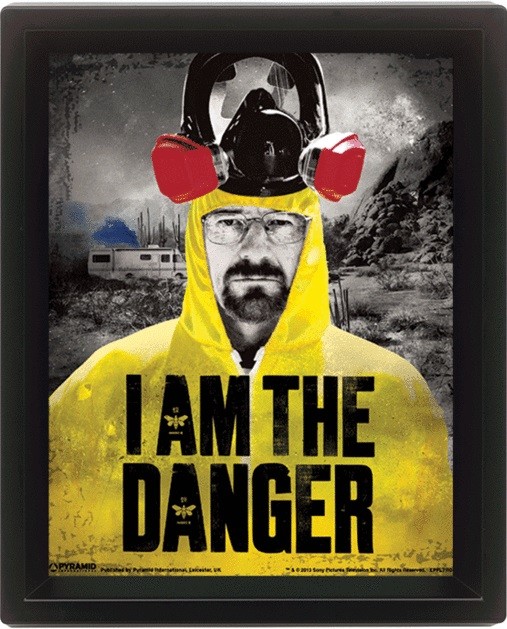 Πλαισιωμένη 3D αφίσα Breaking Bad - I am the danger