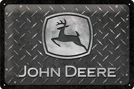 Μεταλλική πινακίδα John Deere Diamon Plate Black
