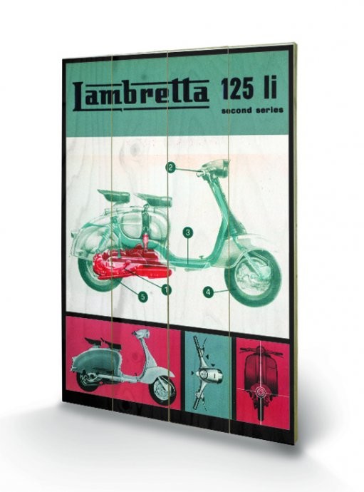 Ξύλινη τέχνη Lambretta 125 LI