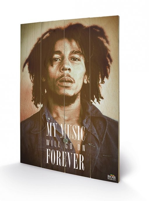 Ξύλινη τέχνη Bob Marley - Music Forever