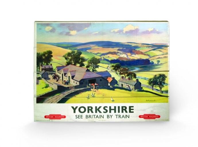 Yorkshire by Train Wooden Art