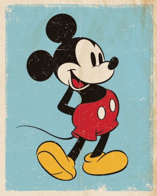 Плакат Myszka Miki (Mickey Mouse) - Retro