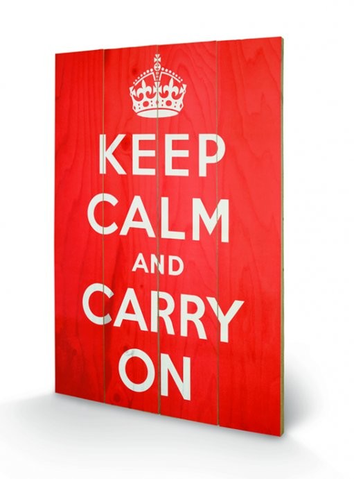Ξύλινη τέχνη Keep Calm and Carry On