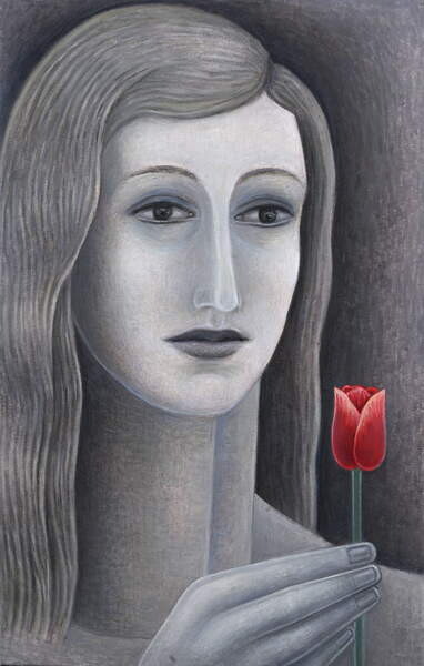 Плакат Girl with Tulip