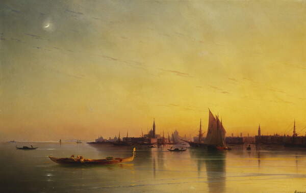 Плакат Venice from the Lagoon at Sunset, 1873