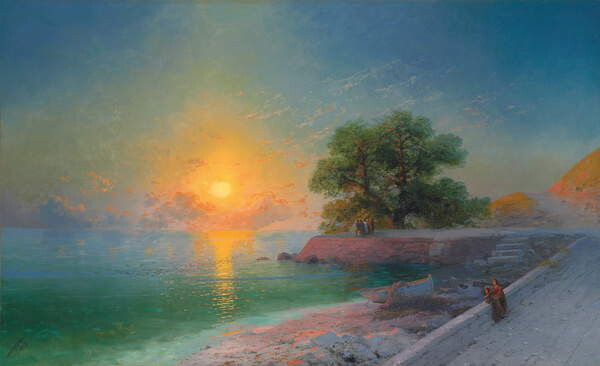 Принти на полотні Promenade at Sunset, 1869