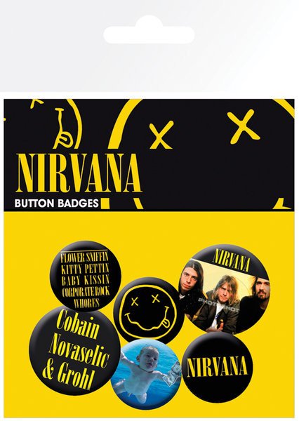 Komplet značk Nirvana - Smiley