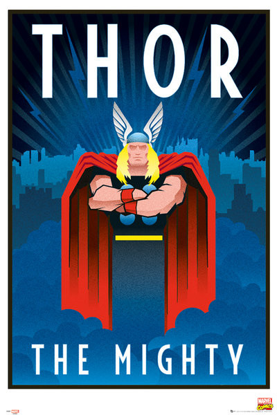 Плакат Marvel - Retro Thor