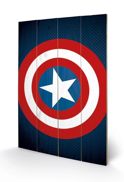 Ξύλινη τέχνη Avengers Assemble - Captain America Shield