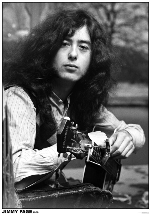 Плакат Led Zeppelin / Jimmy Page - Guitar 1970