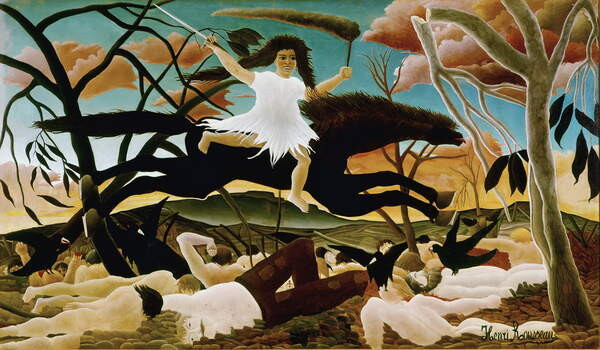 Лепенка War or the Ride of Discord Painting by Henri Rousseau called Le Douanier Rousseau . 1894. Sun 114x195 Paris, Musée d'Orsay