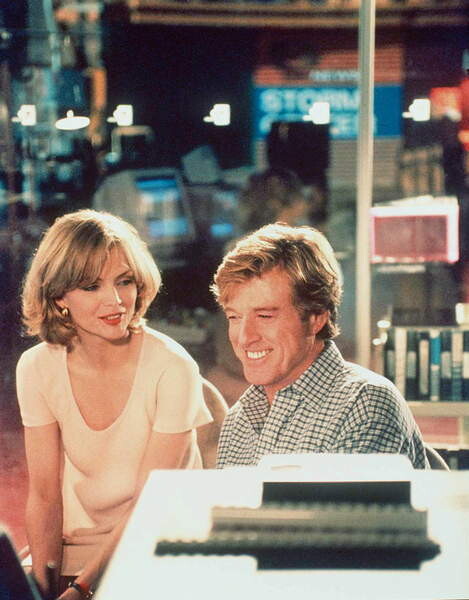 Принти на полотні Michelle Pfeiffer And Robert Redford, Up Close & Personnal 1996 Directed By Jon Avnet