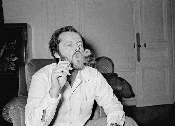 Принти на полотні Jack Nicholson answering the journalists in his hotel in Paris, 9 December 1974
