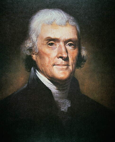 Плакат Thomas Jefferson, 19th century