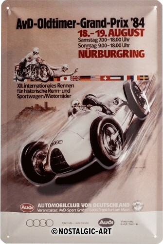 Metallikyltti Audi - AvD Oldtimer Grand Prinx