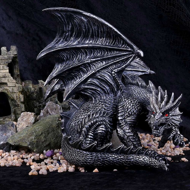 Cast popular Skyrim inspired dragon statue. perfect gamer gift.