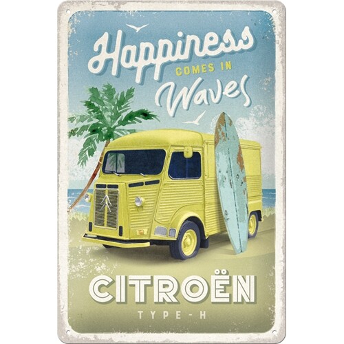 Μεταλλική πινακίδα Citroen Type H - Happiness Comes in Waves