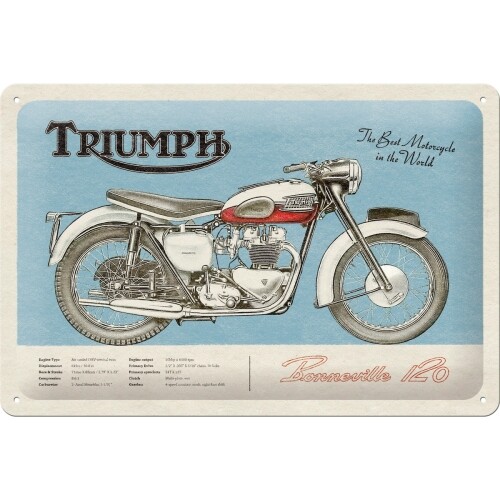 Μεταλλική πινακίδα Triumph Bonneville