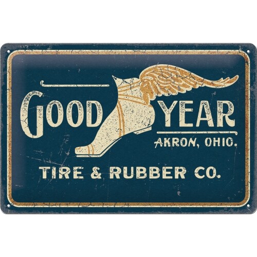 Μεταλλική πινακίδα Tire & Rubber Co. - Goodyear 1901