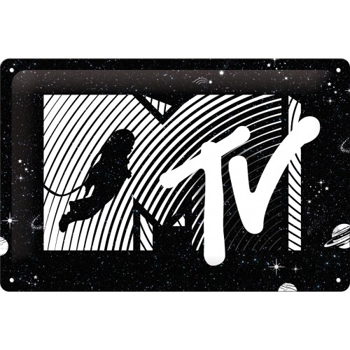 Μεταλλική πινακίδα MTV Moonman - Logo Universe