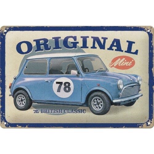 Metallikyltti Mini Cooper - The British Classic