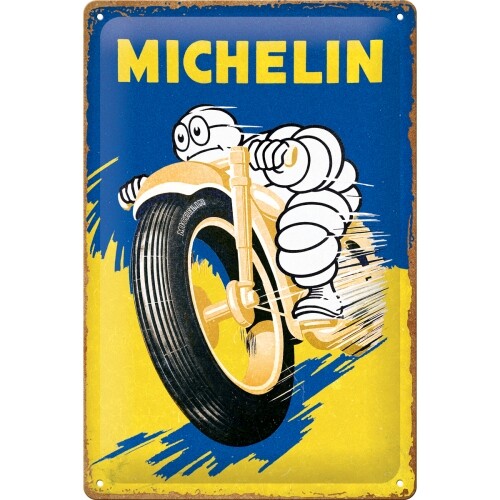 Metallikyltti Michelin - Motorcycle Bibendum