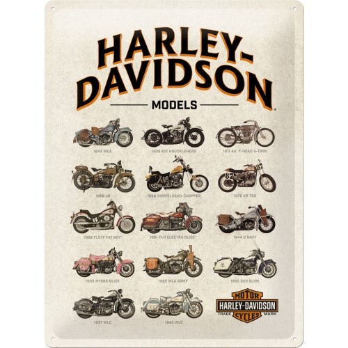 Metallikyltti Harley Davidson - Models