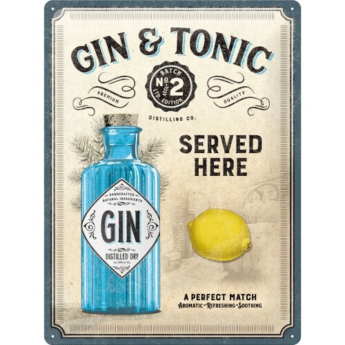 Metallikyltti Gin & Tonic - Served Here
