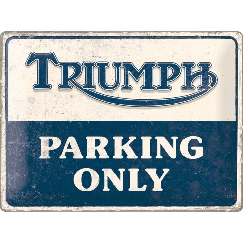 Metal sign Triumph - Parking Only