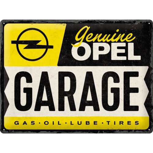 Metallikyltti Opel - Garage