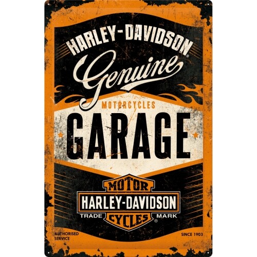 Μεταλλική πινακίδα Harley Davidson - Garage (40x60)