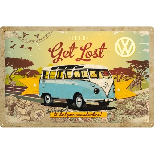 Μεταλλική πινακίδα Volkswagen VW - Let‘s Get Lost (60x40)