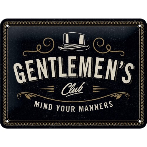 Μεταλλική πινακίδα Getlemen‘s Club