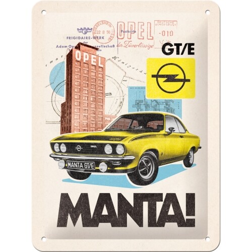 Kovinski znak Opel - Manta! GT/E