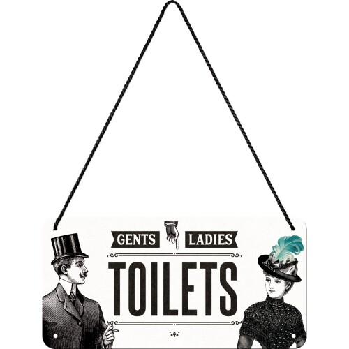 Μεταλλική πινακίδα Gents and Ladies Toilets