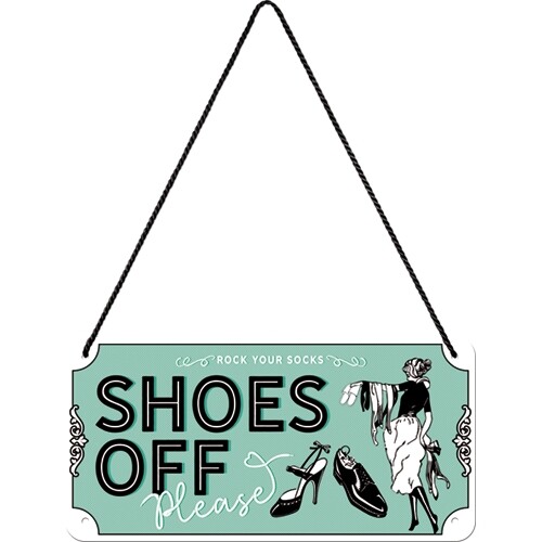 Kovinski znak Shoes Off