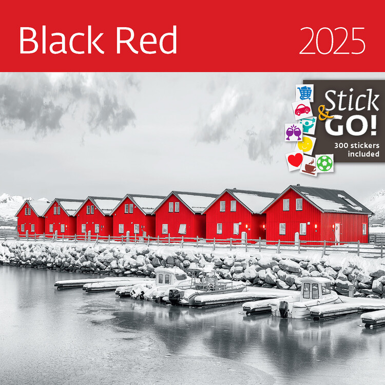 Kalenteri 2027 Black Red