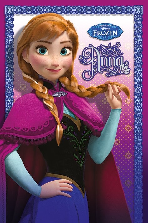 Poster Frozen - Anna | Wall Art | 3+1 FREE | Europosters
