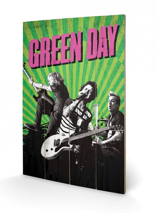 Ξύλινη τέχνη Green Day - Uno! Dos! Tre!