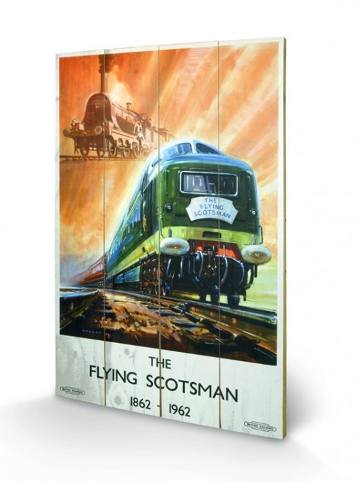 Ξύλινη τέχνη Dampflokomotive - The Flying Scotsman