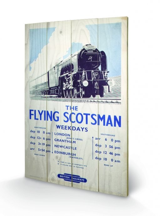 Ξύλινη τέχνη Dampflokomotive - The Flying Scotsman 2