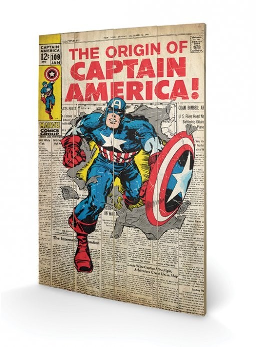 Ξύλινη τέχνη Captain America - Madbomb