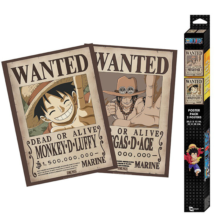 Σετ δώρου One Piece - Wanted Luffy & Ace