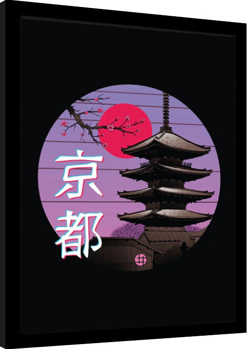 Κορνιζαρισμένη αφίσα Vincent Trinidad - Kyoto Wave