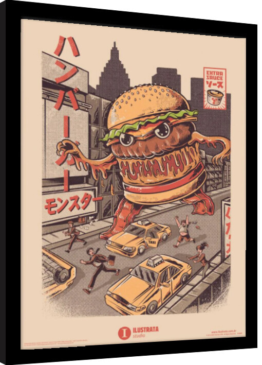 Рамкиран плакат Ilustrata - Burgerzilla