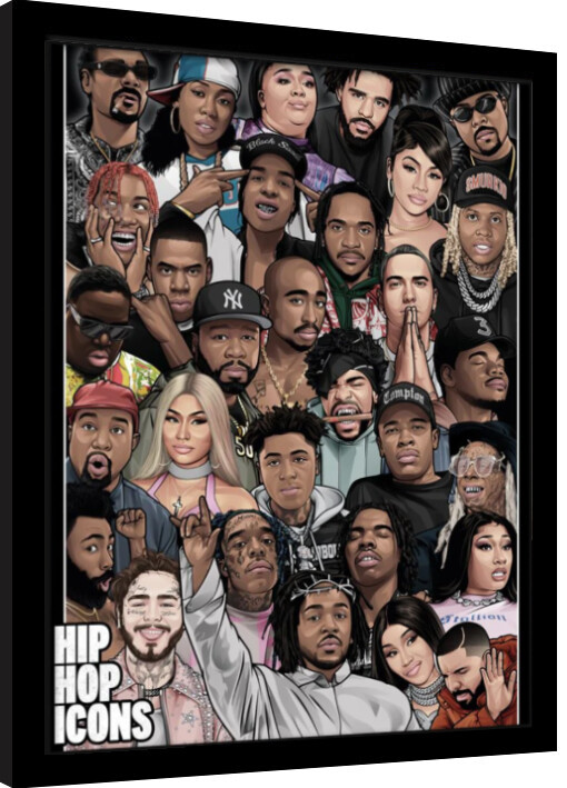 Κορνιζαρισμένη αφίσα Hip Hop Icons